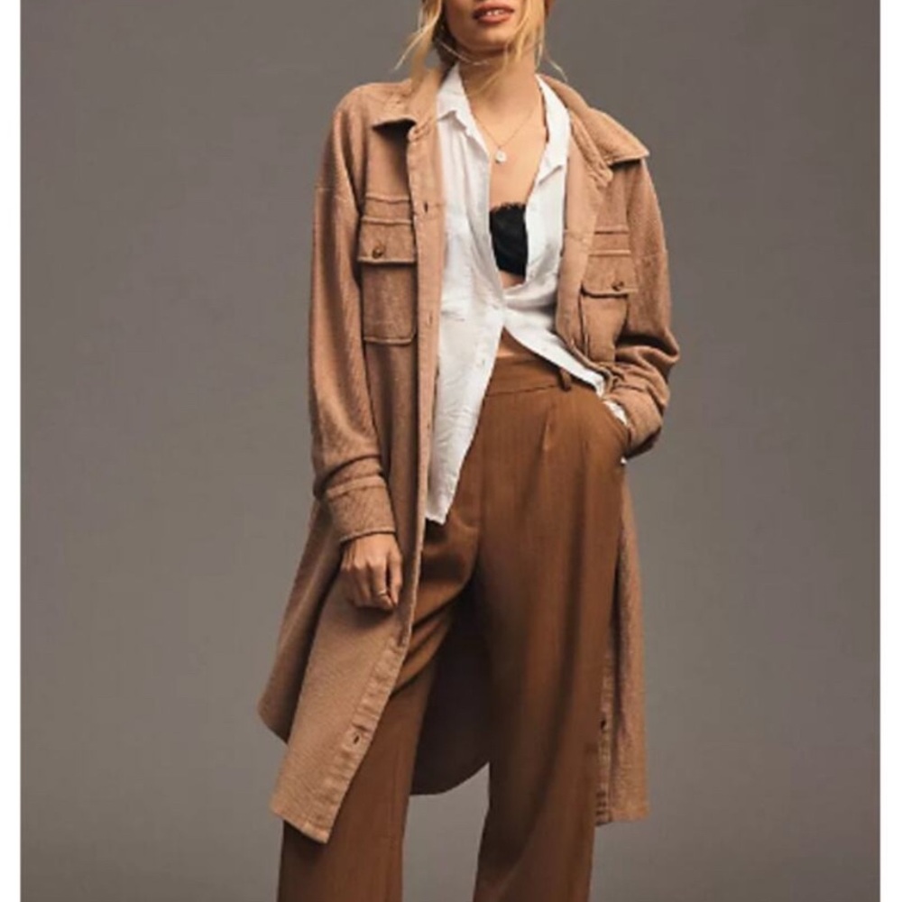 Anthropologie Pilcro Dust Rose Trench Coat